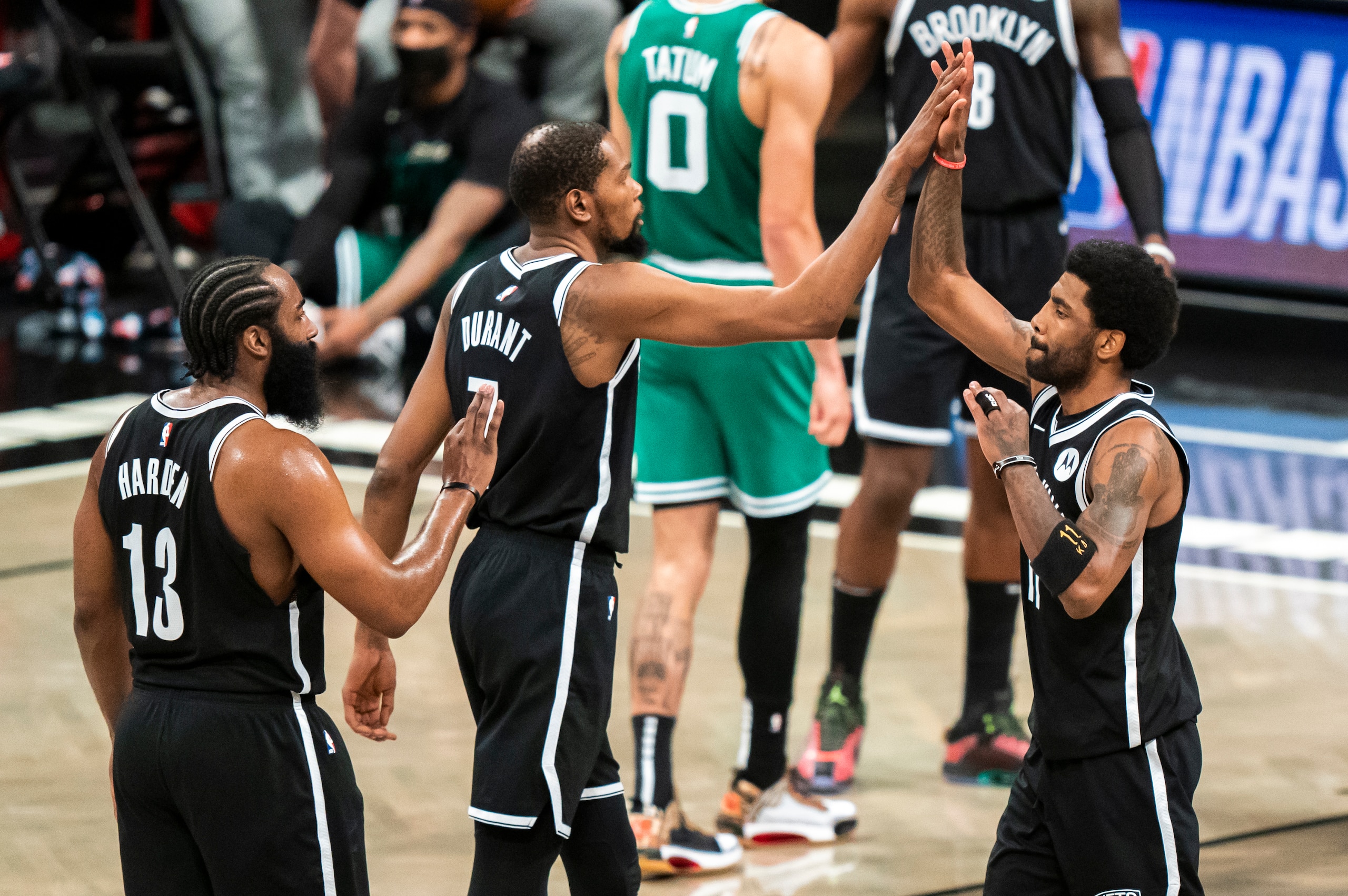 James Harden, Kevin Durant and Kyrie Irving