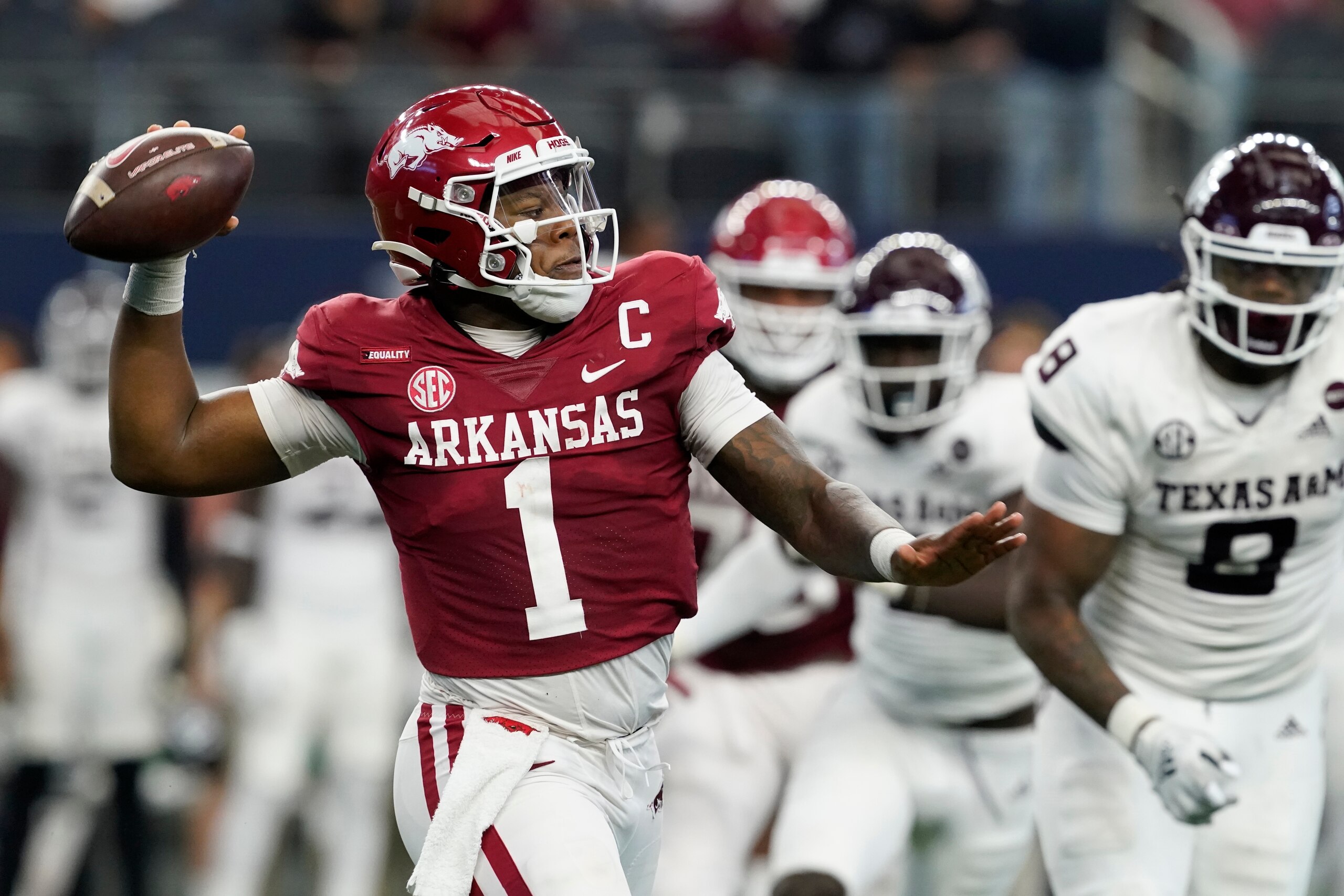 Arkansas QB KJ Jefferson