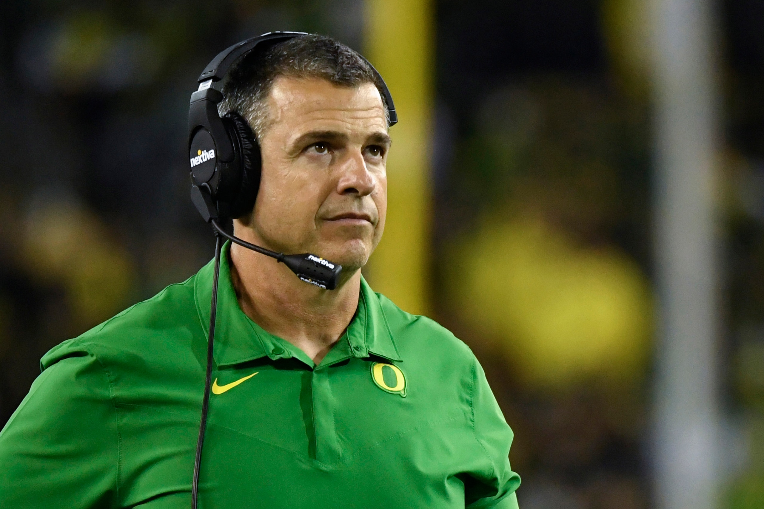 Oregon coach Mario Cristobal Oregon coach Mario Cristobal