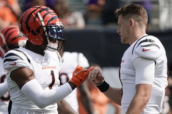 Cincinnati Bengals wide receiver Ja'Marr Chase and quarterback Joe Burrow