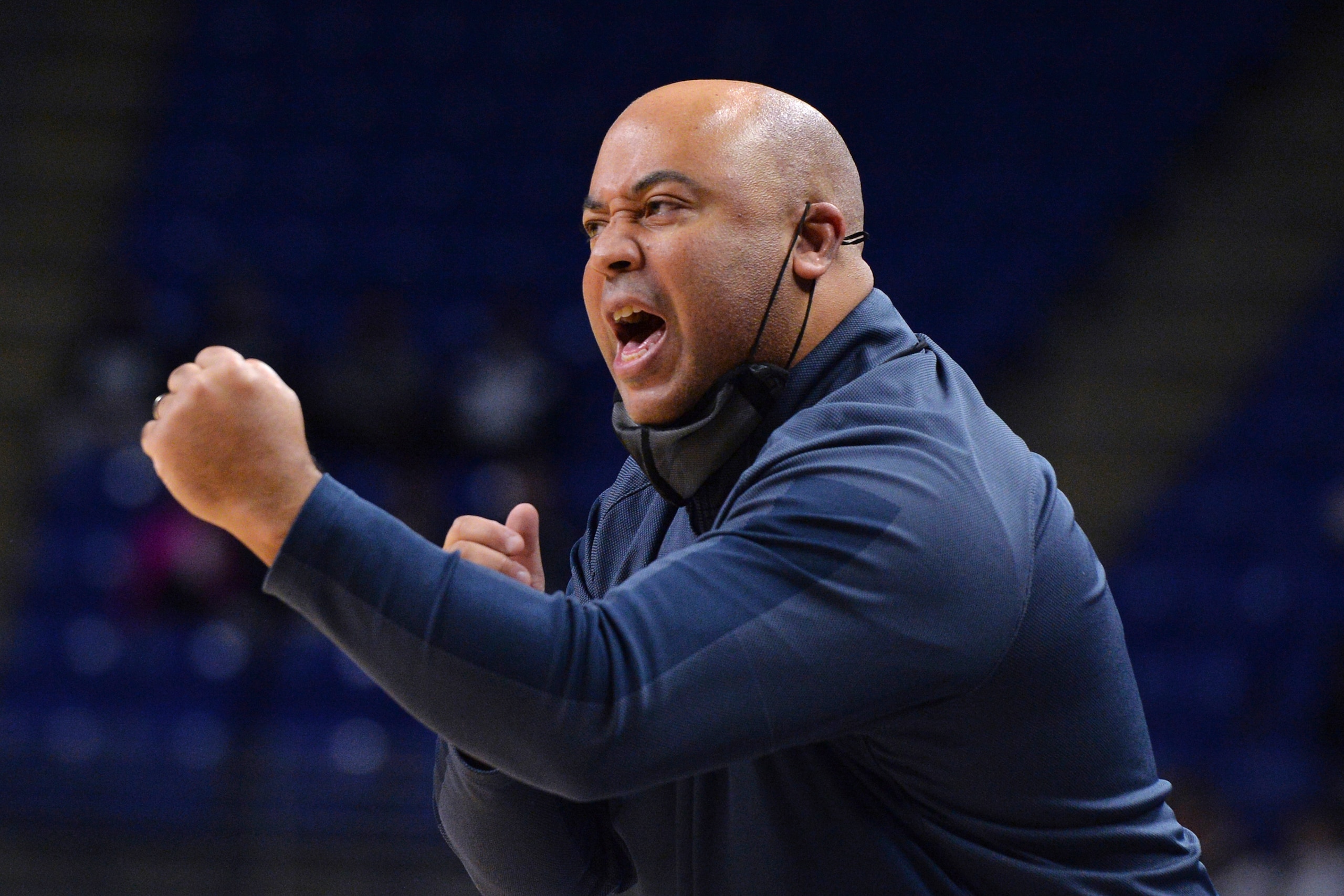 Penn State's Micah Shrewsberry Penn State's Micah Shrewsberry