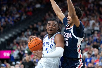 Duke's Trevor Keels and Gonzaga's Rasir Bolton