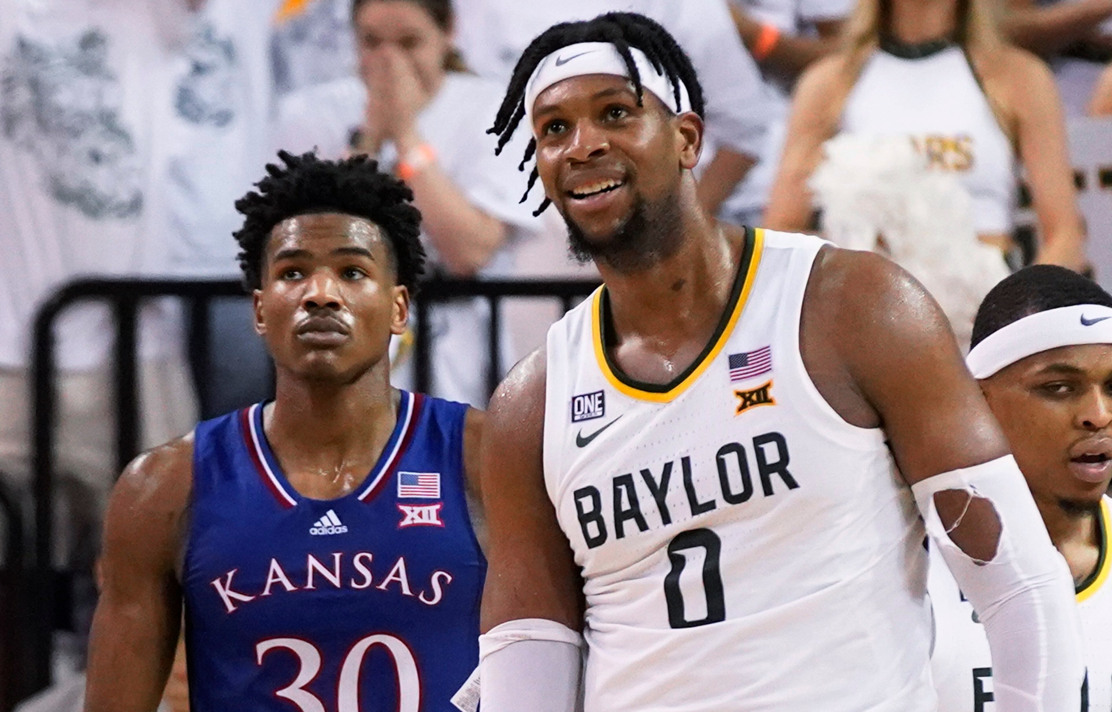 Baylor's Flo Thamba and Kansas' Ochai Agbaji