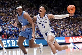 North Carolina's Armando Bacot and Duke's Paolo Banchero