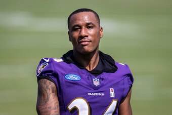 Baltimore Ravens cornerback Marcus Peters