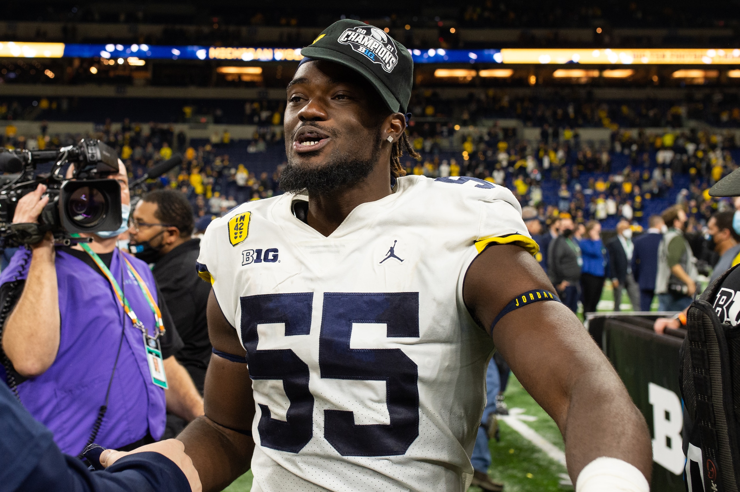 Michigan edge-rusher David Ojabo Michigan edge-rusher David Ojabo
